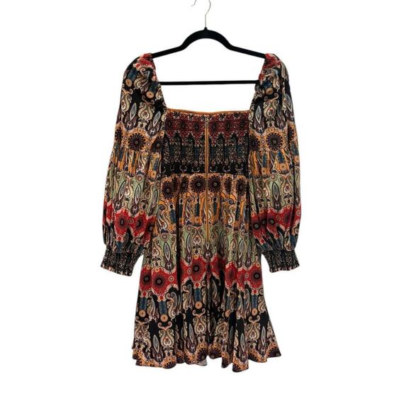 Alice + Olivia Julissa Empire Waist Mini Dress Now And Forever Tangerine Size 6 - Picture 12 of 16